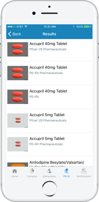 screen shot of mobilepdr app